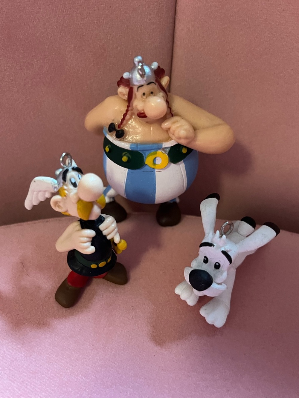 Astérix and Obélix Set of 3 Key Chain Bag Charms Figurines Animation Comics